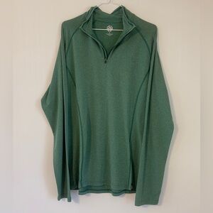 REI Co-op Men's Forest Green Quarter-Zip Performance Pullover Jacket Shirt